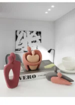 Nordic Morandi  Art Couple Statue Decoration Hom Ceramic Matte Couples Model Office Desk Decor Figurines for Living Room Gift - Image 13