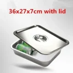 304 stainless steel plate tray rectangular square oven tray baking pot dish deep Japanese barbecue bbq cafeteria Storage trays - Image 25