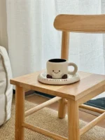 Creative Footprint Ceramic Coffee Cup & Saucer, Hot Sale Aesthetic Mug, Cute Drinkware for Living Room & Home