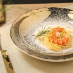 1pc Nordic gold dot wavy ceramic retro luxury high-end household hotel restaurant kitchen supplies dim sum steak dinner plate