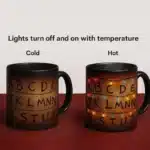 Stranger Xmas Lights 11oz Thermochromic Mug, Temperature Heat Sensitive SThings Christmas Light Cup, for Coffee & Milk