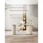 custom.Modern Fashionable Curved Artificial Stone Office Desk Made in China Convertible Wooden Feature – styled in a modern