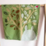 60x120cm，There are patterns，Bath towel, green tree, adult and children's household bath towel, thick, soft and absorbent
