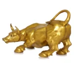 Feng Shui Mascot Copper Bull Wall Street Cattle Sculpture Cow Statue Office Decor Crafts Gift – top view