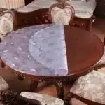 Waterproof Oilproof Round PVC Tablecloth able Cover Glass Soft Cloth Table Cover Home Kitchen Dining Room Placemat 1mm – in
