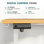 JHK Electric Adjustable Height Standing Computer Desk Ergonomic Sit Stand Up Down Computer Table Workstation For Home Office