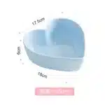Heart Shaped Bowl Love Heart Ceramic Steamed Egg Bowl Candy Color Dessert Salad Plate 7 Inch Cake Fruit Plate Kitchen