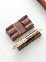 Walnut Wood Pen Holder Stand Desk Organizer Office Supply for Dip Pen Fountain Pen Rest Desk Accessories Office School