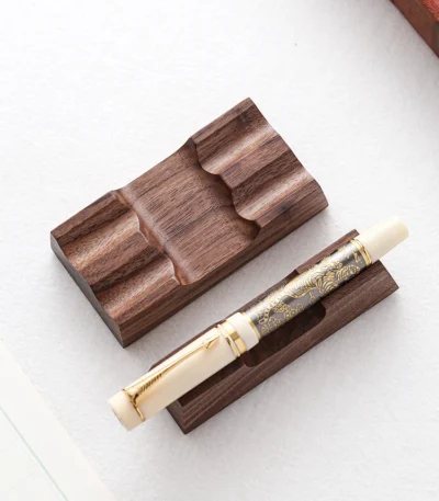 Walnut Wood Pen Holder Stand Desk Organizer Office Supply for Dip Pen Fountain Pen Rest Desk Accessories Office School