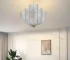 Minimalist iron pendant light in a modern living room setting