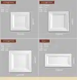 50pcs Degradable Square 6/8/10 Inch Disposable Paper Plate Thick Cake Tray for Baking Barbecue Party Tableware Fruit Snack