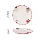 Creative Christmas Ceramic Cookies Jar Rectangular Dinner Plate Round Santa Claus Tableware Household Dessert Fruit Snack