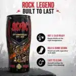 AC/DC 53rd Anniversary 3D Embossed Borosilicate Glass Beer Mug Collectors Set Limited Edition Hard Rock Memorabilia Barware
