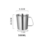 304 Stainless Steel Measuring Cup with Inner Scale Design Kitchen Scale Cup Liquid Pull Flower Cup Kitchen Tools bake supply