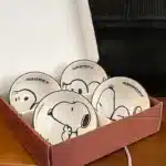 Snoopy 4 Pieces Ceramic Bowl Set 2025 New Style Under Glaze Color Cute Cartoon Pattern Home Noodle Rice Tableware For Kids