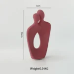 Nordic Morandi  Art Couple Statue Decoration Hom Ceramic Matte Couples Model Office Desk Decor Figurines for Living Room Gift - Image 9