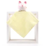 Soft kids washcloth in solid color, cotton face towel for baby bath