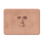 Gaslight Gatekeep Girlboss Nicolas Cage Full Face Bath Mat Non Slip Absorbent Cozy Velvet Bathroom Rug Shower Carpet 60 x 40