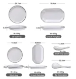 White With Black Edge Dinner Plate Ceramic Kitchen Tray Food Dishes Rice Salad Noodles Bowl Soup Kitchen Cook Tool 1pcs Sale