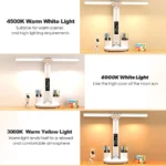 LED Desk Lamp,Multifunction Table Lamp with Calendar USB Touch Night Light with Pen Holder for Bedroom Reading Lamp de