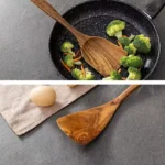 Cooking Tool Sets, Wooden Kitchen Spoons Toolset Wooden Cooking Utensils Spatula, Soup Ladle, Rice Scoop – top view