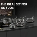 SNOWCLAD Pots and Pans Set Non Stick 14 Pcs Hybrid Stainless Steel Cookware Sets Non Stick Frying Pans Saucepans Saute Pan and - Image 5