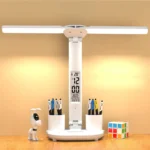 LED Desk Lamp,Multifunction Table Lamp with Calendar USB Touch Night Light with Pen Holder for Bedroom Reading Lamp de chevet