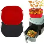 Square Silicone Air Fryer Basket Pan Reusable Food Safe Baking Mold for Oven BBQ Barbecue Cooking Kitchen Bakeware Pastry