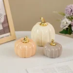 Luxury Nordic Style Ceramic Lovely Funny Vegetable Pumpkin Home Ornament Figurines Arts Crafts Desk Decor Statues Sculpture