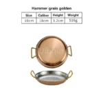 Commercial crayfish plate Flat bottom stewed rice pot Double ear frying pan hotpot 304 stainless steel Spanish seafood rice
