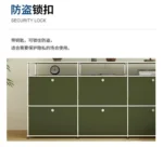 Sideboard Storage Cabinets Modular Combination Metal Frame for Living Room Office Drawers Customizable Large Storage Olive Green - Image 30