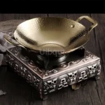Double Ear Bar Cauldron Commercial round bottom pot Small Hot Pots Thickened creative stainless steel dry pot Pot cub Golden - Image 30
