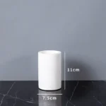 Minimalist Volakas White Natural Marble Set for Bathroom Luxury Soap Dispenser Toothbrush Holder Tray Bathroom Set