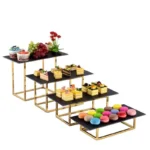 Wedding Buffet Cake Sweet Food Bread Cake Flower Dessert Holder Dessert Table Cake Stand Buffet Banquet Tea Break Metal Holder - Image 10