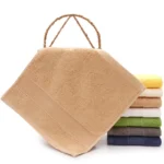 Soft Square Hand Towels 100% Cotton Small Face Towel Pure Absorbent Child Washcloth 34x34cm for Face Wash And Facial Care