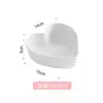 Heart Shaped Bowl Love Heart Ceramic Steamed Egg Bowl Candy Color Dessert Salad Plate 7 Inch Cake Fruit Plate Kitchen