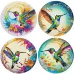 Diamond Painting Placemats Pattern Round Diamond Painting Table Mats Rhinestone Anti-slip Placemat for Home Decor – base