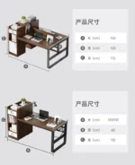 78 Inch Extra Long Desk, Double Desk with 2 Drawers, Two Person Desk Long Computer Desk with Storage Shelves, Writing Table