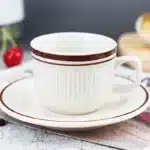 Espresso Coffee Milk Cup Small White Ceramic Mug Household coffee cup and dish set Afternoon tea Dim sum fruit plate coffee