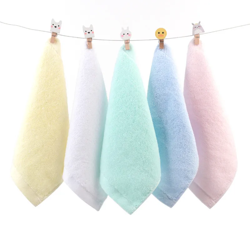 Sa30f8d66b7954abe8f52a32b9cb95d9dG.webp Soft kids washcloth in solid color, cotton face towel for baby bath