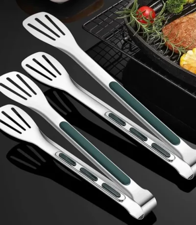 7/9/12 Inch Non-slip Food Tongs Stainless Steel BBQ Meat Salad Bread Clip Tong Barbecue Grill Buffet Clamp Kitchen Cooking