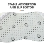 Plush bathroom rug set with toilet lid cover and mat in a modern bathroom