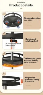Rotatable Kitchen Storage Rack kitchen Accessories Spice Storage Rack Clean Storage 360 Degrees Rotatable Organizer Turntable