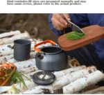 Camping Cookware Mess Kit, Non-Stick Lightweight Pots Set Portable Outdoor, For Backpacking Hiking Outdoor Cooking and Picnic - Image 29