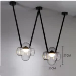 Italy New Designer Luxury Glass LED Pendant Lamp Living Room Bedroom Bar Restaurant Leather Chandelier Interiordecor