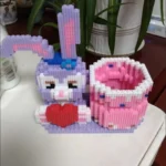 New StellaLou Lotso Pen Holder Building Blocks DIY Handmade Gifts for Children Desktop Ornaments – close-up detail