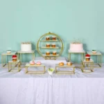 Wedding Cake Stand, Food Bread, Flower, Dessert Holder, Meeting Tea CupCake Stand, Buffet Banquet, Store Opening, Candy  Rack