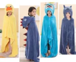 Baby Bath Towels Absorbent Soft Baby Shower Towel Large Blankets Children Bathrobe Boys Girls Bath Robe Kids Hooded Poncho