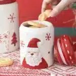 Creative Christmas Ceramic Cookies Jar Rectangular Dinner Plate Round Santa Claus Tableware Household Dessert Fruit Snack