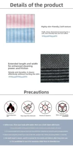 Washcloth for Shower Personal Care Bath Towel Northeast Mens Womens Exfoliating Silver Ion Multi Function Foaming Extra
